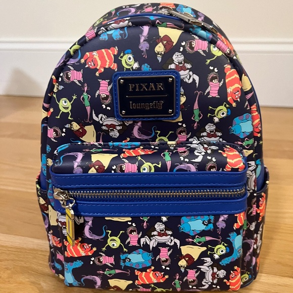 NWT Loungefly MONSTERS INC AOP MINI BACKPACK - Picture 4 of 8